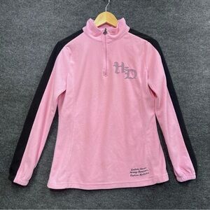 Harley Davidson Women’s Pink Fleece Quarter-Zip Pullover Size M